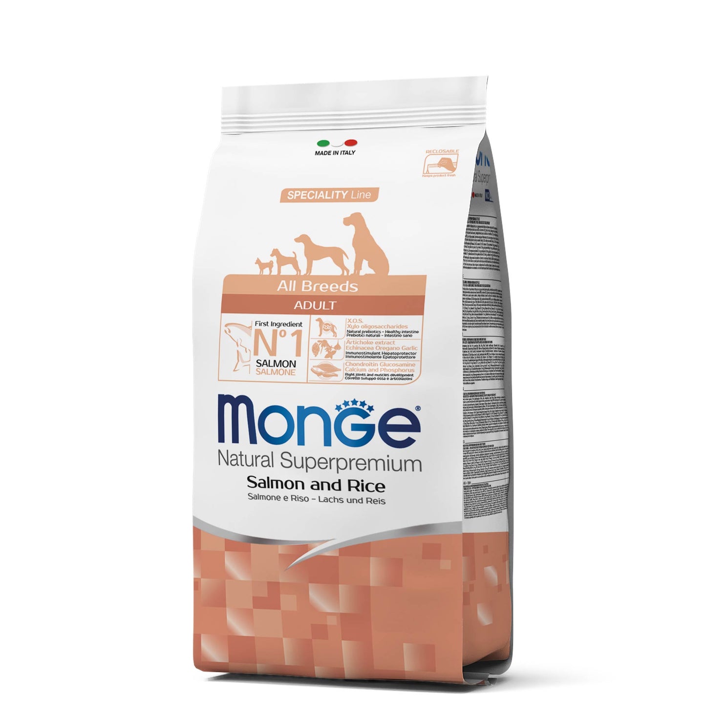 Monge Adulto Todas las Razas - Salmon y Arroz x 12 kg