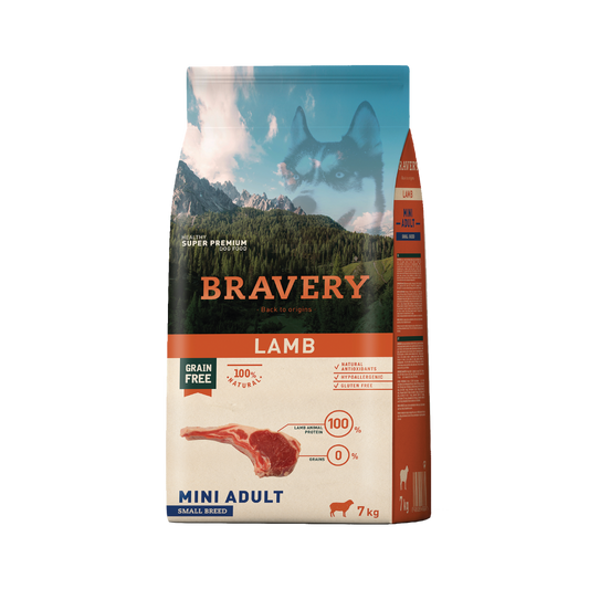 Bravery - Adulto Cordero Razas Pequeñas x 7 kg 