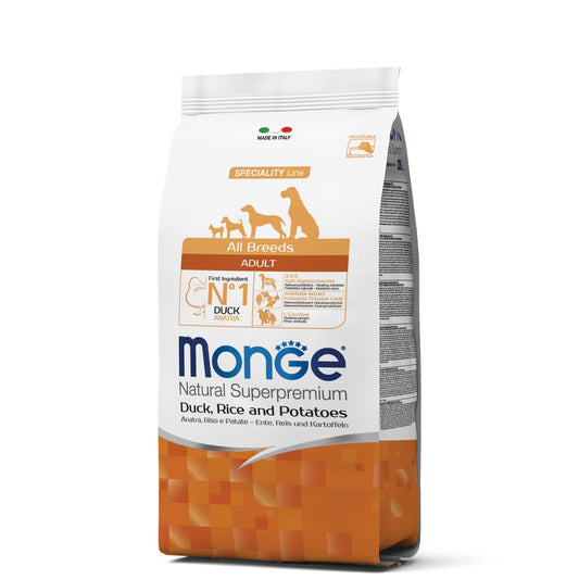 Monge Adulto Todas las Razas - Pato y Arroz x 12 kg