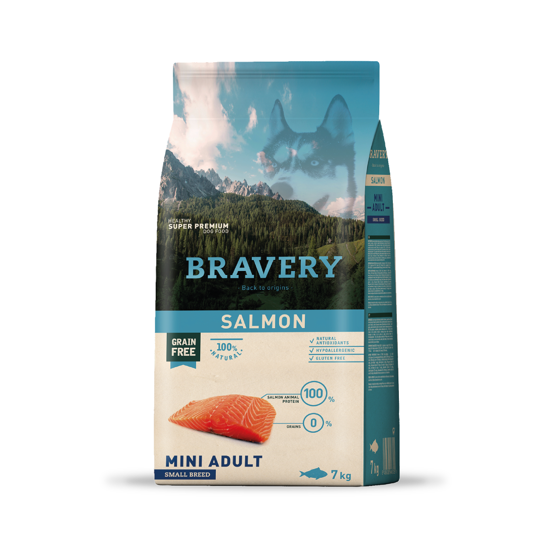 Bravery - Adulto Salmon Razas Pequeñas x 7 kg