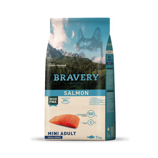 Bravery - Adulto Salmon Razas Pequeñas x 7 kg